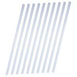 NUOBESTY Clear Plastic Slide Binder Bars for Loose Leaf Paper 12.20In Bookbinding Clips 10-Pack Sliding Pull Rod Clips for Office School Document Organization