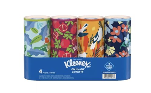 kleenex perfect fit facial tissue - 4pk/50ct cannisters (exclusively listed by el mercado esencial), white