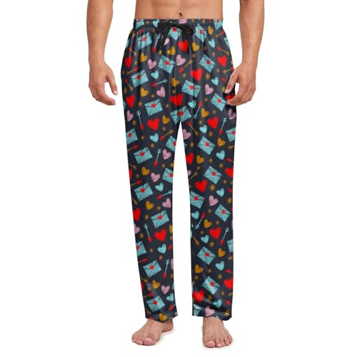 Mens Lounge Pants with Pockets Sleep Pajamas Pj Pants for Men Pjs Bottoms Casual Sleepwear