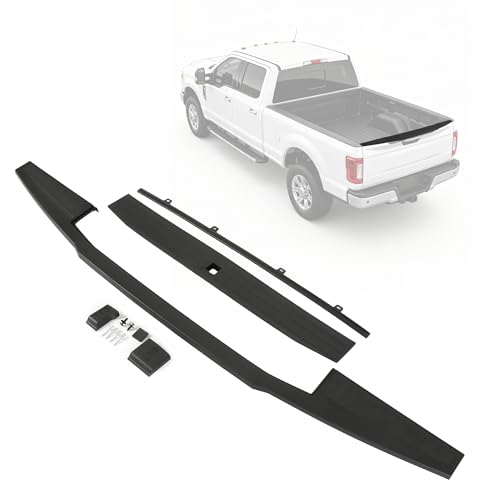 ECOTRIC Tailgate Cap Molding Top Trim Kit Compatible with 2017-2022 Ford F250 F350 Super Duty with Flex Step Tailgate Replacement for FO1904134 FO1904140