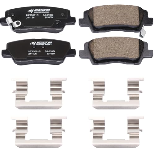 XTHZLP HZ1659 Rear Ceramic Brake Pads for 2013-2018 Cadillac ATS, 2014-2019 CTS w/Hardware 2015 2016 2017 Replacement
