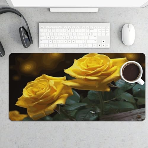 Protector de Escritorio con Rosas Amarillas Grande Antideslizante miniatura 5