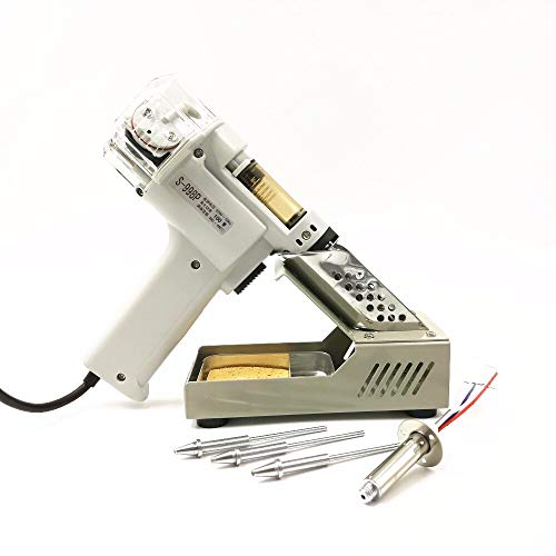 Soldering Automatic suction tin Electric absorb gun S-998P Electric Vacuum Double-Pump Solder Sucker Desoldering Gun 110/220V 100W - (Color: A-110V)