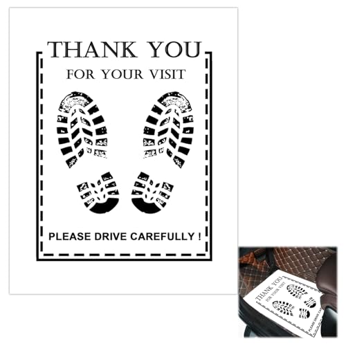 RUENXG White Car Paper Floor Mats 12Pcs Temporary Cars Floor