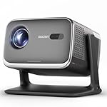 BOOM mini 4-in-1 Smart Projector Built-in Google TV, 10,000+ Apps, Real-Time Focus & Keystone, 20W Speakers DoIby Audio, 500 ANSI Lumens Outdoor Movie Projector with WiFi and Bluetooth, Black