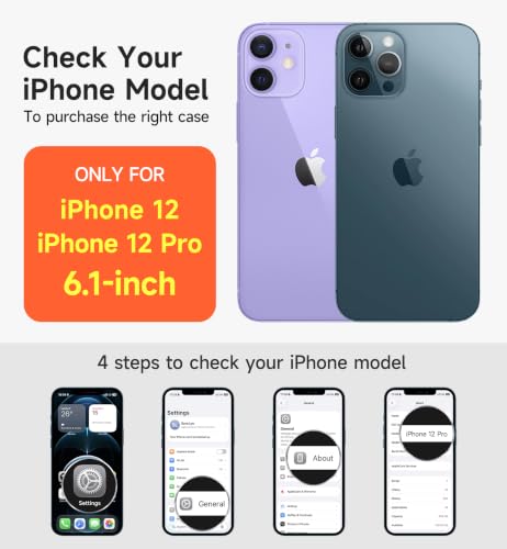 Image of SURITCH for iPhone 12 /12 Pro Case with Magnetic Camera Slide Cover and Adjustable Kickstand, Compatible with MagSafe, Shockproof Bumper Case Slim Protective Cover for iPhone 12 /12 Pro 6.1 Inch, Blue