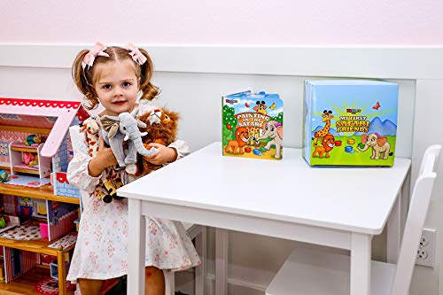 Safari Animals Plush And Book Set - Stuffed Animals Of 3 Savanna Animals Storybook- 12” Set Includes Lion, Giraffe And Elephant Colorful Children Book #TOP4
