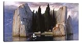 Posterlounge L’Île des Morts Tableau sur toile de Arnold Böcklin Tableaux pour toutes les pièces 40 x 20 cm Paysages Décoration murale