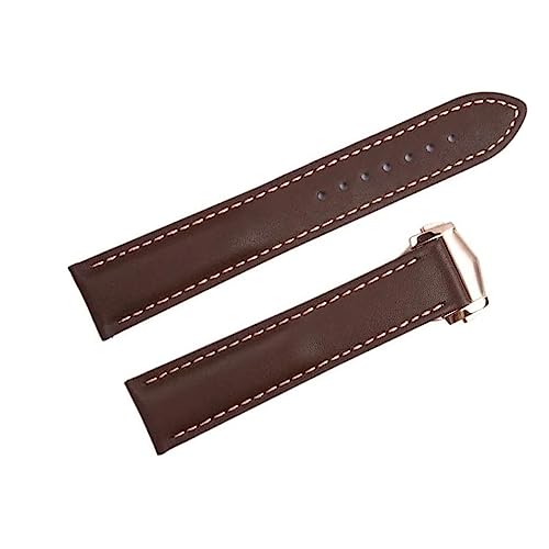 Bracelet de montre cuir de vachette Napa français authentique Omega DE VILLE AT150 20mm 21mm