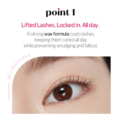 Image of ETUDE Dr. Mascara Fixer, Korean Mascara Fixer, Natural Extension, Lengthening, Smudge-Proof, Korean Makeup, Beauty, Micro Black Fiber Formula, Brown (0.203 Fl Oz)