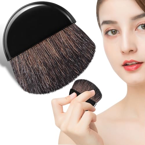 PLAFOPE Brocha de Maquillaje Pequeña y Portátil para Mejillas Pincel de Nylon Suave para Rubor Contorno y Polvo Compacto para Retoques y Uso Diario Viajes y Eventos