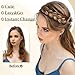 CJL HAIR 2PCs Braided Headbands Hair Piece for Women Synthetic Hair Hoops Head Bands Handmade Braid Hairband Accessories Elastic Stretch Headwrap Chocolate Multi