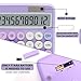 Purple Calculator, UPIHO 12 Digit with Large LCD Display and Big Buttons,Purple Office Accessories for Women Desk,Cute Calculator for Office,School, Home,Business