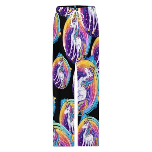 Uni-corn-horse Mens Pajama Pants Print Lounge Pant PJ Bottoms Sleepwear Loungewear4