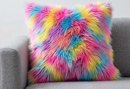 Image of Prokart Soft Faux Fur Fabric Cloth - 60 Inch Wide Pana | Fur Fabric Decorative Cloth for Crafting Soft Toys, Fancy Dress, Baby Photoshoot, Wedding Mandap & Party Decor (Multicolor, 1 Mtr)