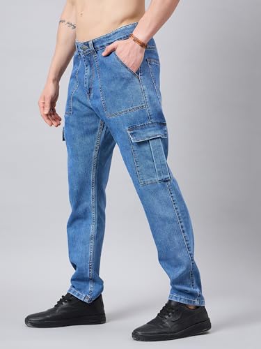 Buy STUDIO NEXX Men's Light Cloud Loose fit Cargo Jeans | Non