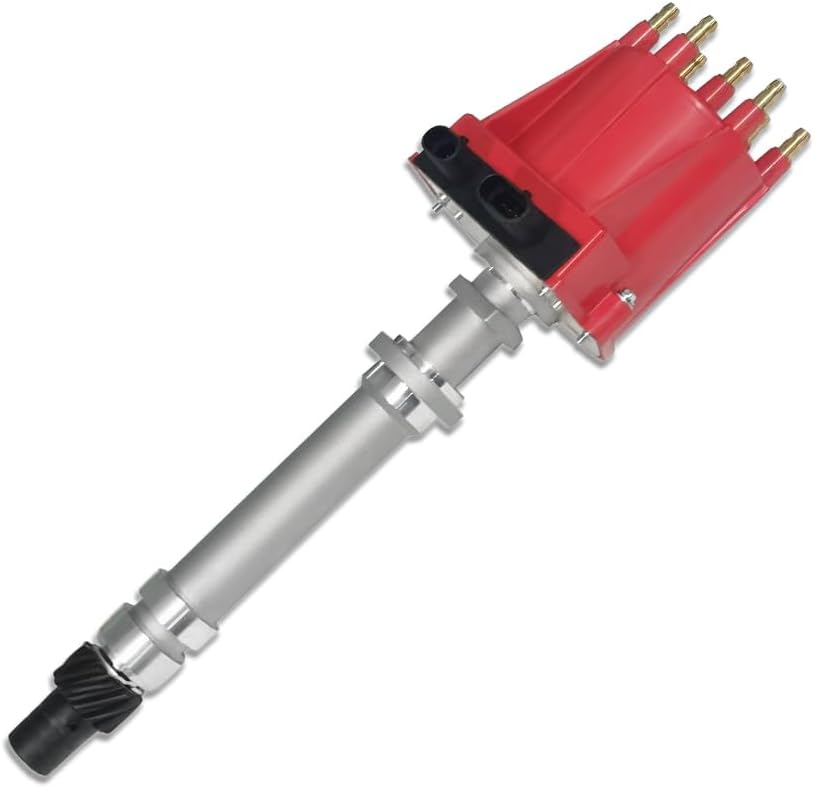 Ignition Distributor with Red Cap & Rotor Fits Chevy GMC Van Pontiac Grand Prix 4.3L V6 1985-1995(OE: 1103993, DST1635)