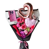 [プリティ マーメイド] 花束 卒業 送別 退職 ブーケ 生花 誕生日 プレゼント 生花 ギフト 成人式 卒業式 スタイルブーケ-バルーン入り「ヴィヴィッド・バルーン」 -画像配信サービス付き（5/1-18は不可)-