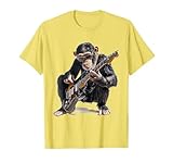 Cool Chimpanzee Guitar Monkey Musician T-Shirt