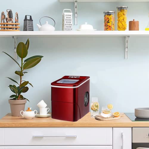 Eiswürfelmaschinen, Tragbarer Eiswürfelmaschine, Machen Sie 9 Eiswürfel in 6 Minuten, 2 Eiswürfel Größen, 2.2L,mit… – Bild 8