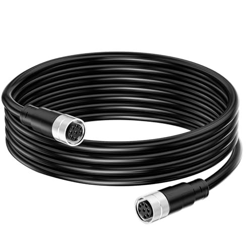 VHBW 10FT Boat Ethernet Cable for Humminbird 720073-5, Compatible with Helix 7, 8, 9, 10, 12, 15, Apex, Solix, Onix Models, Black