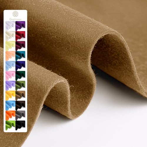 Tan Soft Felt Fabric Sheet 36" x 36", 1.6mm Thick,