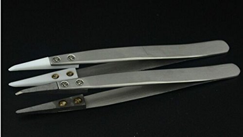 4pcs model Anti-static ceramic removable Repair Heat Resistant stainless steel tweezers pilers