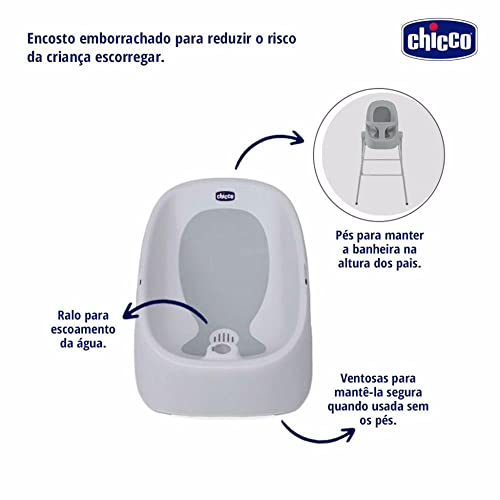 Banheira Bubble Nest Cool Grey, Chicco, Cool Grey