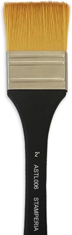 Stamperia ASTL006 Flat Brush, Brown/Black, One Size, 40 Count