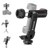 SYNCWIRE Handyhalterung für Stativ, Handy Stativ Adapter mit 2 Blitzschuhen und 1/4-Zoll-Standardschraube, 360° drehbar und 180° neigbar, einstellbar, kompatibel mit Smartphone, Kamera, Selfie-Stick