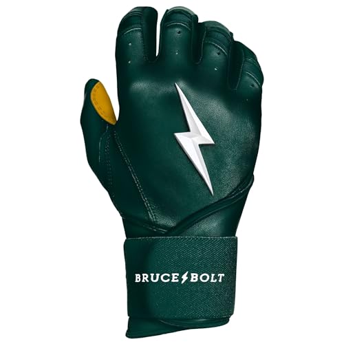 BRUCE BOLT Original Series Long Cuff Green Batting Glove - Green Youth Large by BRUCE BOLT - Used condition - Image 6