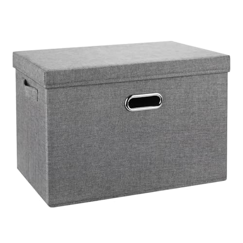 Image of STHIRA Car Trunk Organizer Box, Car Boot Organizer, Folding Cloth Organizer Case with Lid & Handles, Multipurpose Organizer Box for Home Car, 45 x 30 x 30cm