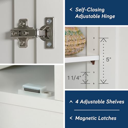 Sauder White Storage Cabinet with 37% Off - Image 6