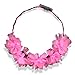 FlashingBlinkyLights Pink Light Up Festival Flower Crown Headband with LED Lights