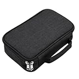 Estojo Escolar Box Organizador Grande com 72 Divisórias – Porta Canetas, Lápis e Acessórios com Alça – Multifuncional para Escola, Faculdade e Escritório Masculino e Feminino Premium Preto