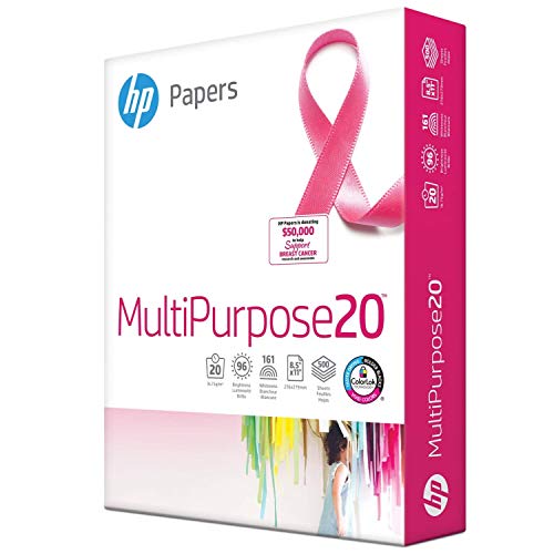 HP Printer Paper | 8.5 x 11 Paper | 3 Hole Punch Paper |MultiPurpose 20 lb | 1 Ream - 500 Sheets | 96 Bright | Made In USA - FSC Certified |113101R