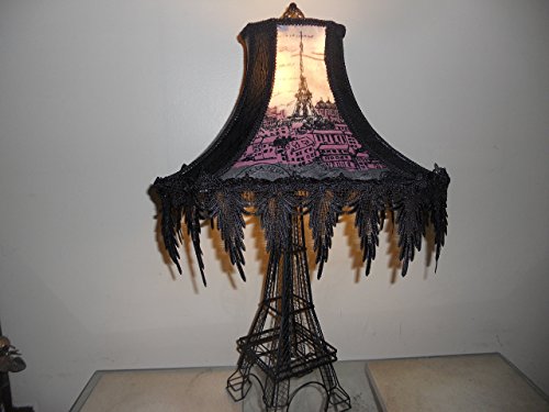 Paris Eiffel Tower theme lampshade and base