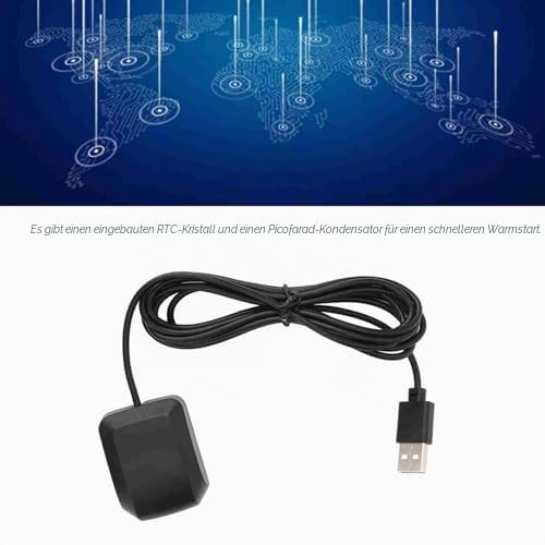 VK-162 G-Mouse USB-GPS-Dongle, 72-Kanal-Navigationsmodul mit Hochpräzisem TCXO, RTC-Kristall für Earth, GPS, Galileo, SBAS-Hybridmotor für die Autonavigation