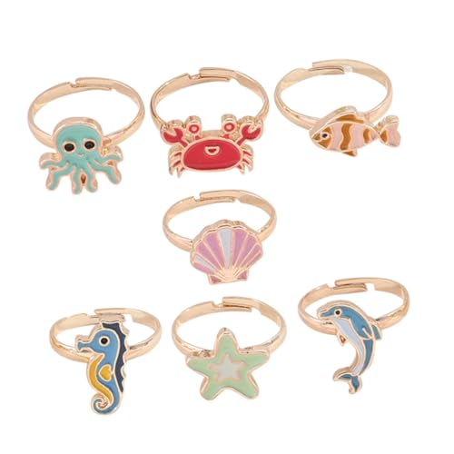 Anillos de moda de animales CALLARON 7 piezas regalo ideal niñas 1