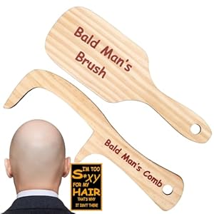 2PCS Funny Bald Man’s Comb Funny Gag Gift Fathers Day Prank Gift Hair Loss Comb for Bald Men Over The Hill Party Gift Birthday for Men
