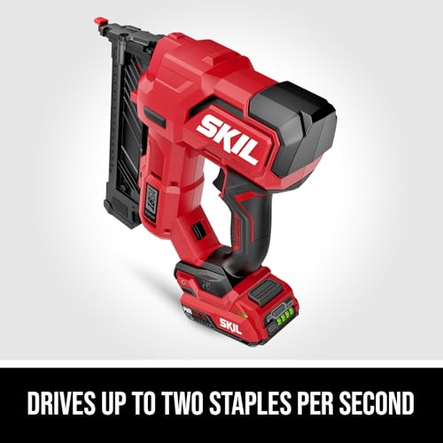 image for SKIL PWR CORE 20 Brushless 20V 18Ga 1/4 In. Narrow Crown Stapler Kit I