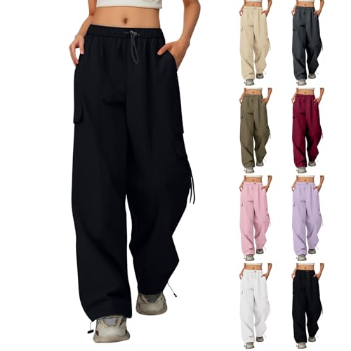 Girls Cargo Pants High Waisted Casual Loose Fit Drawstring Jogger Teen Aesthetic Comfortable Stylish Outdoor2