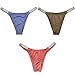 Sexy T Thong for Women - 3Pcs/Set Sexy Women Solid Color Thongs Fashion Ice Silk Medium Waist Female Underwear Seamless Panties for Women Bikini Women's Sexy Lingerie,Styled,M