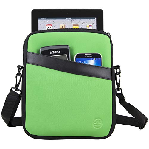 Eastsport Neoprene Crossbody Tablet Bag, Carrying Bag Sleeve With Shoulder Strap For Apple Ipad And Tablets, Lime Green #TOP4