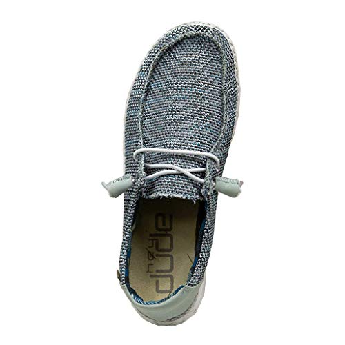 Image of HEYDUDE Women's Wendy Sox Ice Grey Size 12 | Women's Shoes | Women's Lace Up Loafers | Comfortable & Light-Weight