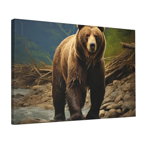 Toile d'ours marron GFLFMXZW sans cadre haute définition