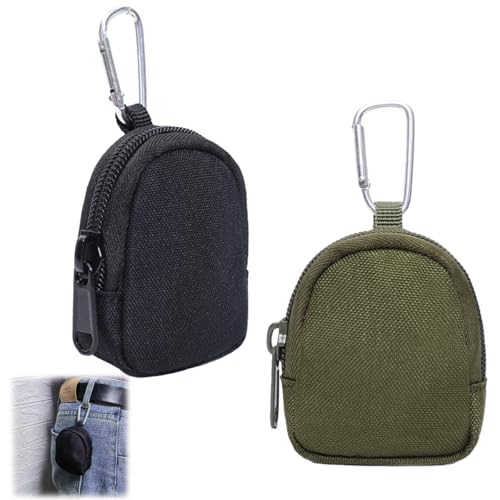 2 Stück Münzgeldbörse, Mini Rucksack Schlüsselanhänger, Leckerlibeutel für Hunde Klein, Coin Purse mit Reißverschluss, Mini Tasche Schlüsselanhänger für Kopfhörer, Datenkabel und Schlüssel Aufbewahren