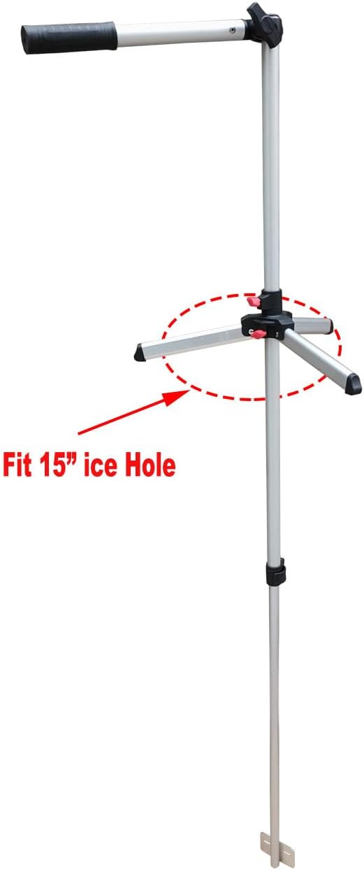 Brocraft Portable Ice FishingTransducer Pole Mount for Livescope / – Adjustable Transducer Mount for Garmin, Humminbird & Lowrance