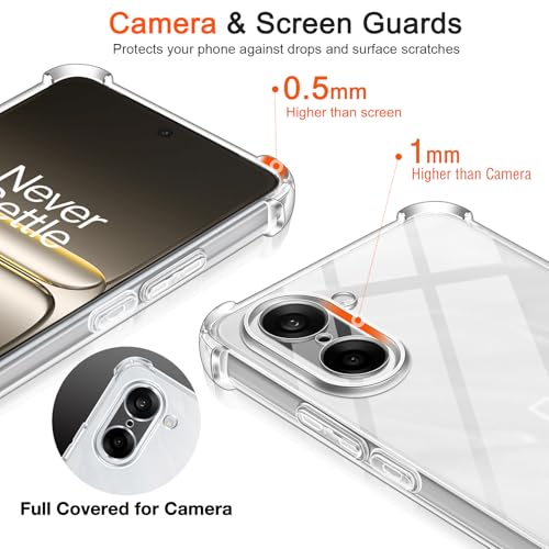 ivoler Etui do Oneplus Nord CE 5 5G z 2 sztukami szkła hartowanego, ultra przezroczyste silikonowe etui ochronne ze wzmocnionymi narożnikami, cienkie, miękkie TPU odporne na zarysowania etui