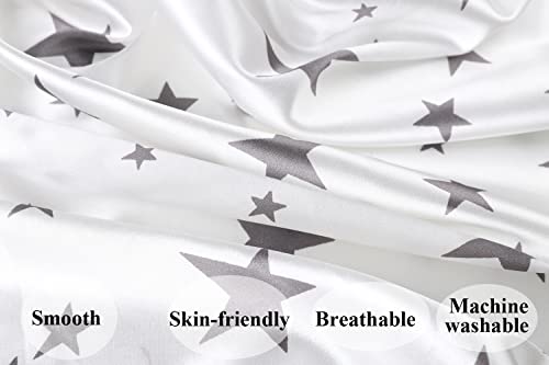 Bassinet Sheet Set 2 Pack Satin Ultra Soft Silk Fit For Rectangle, Hourglass, Oval Bassinet Mattress Protect For Baby Hair And Skin Cradle Or Bassinet Sheets, Arrows & Stars #TOP2
